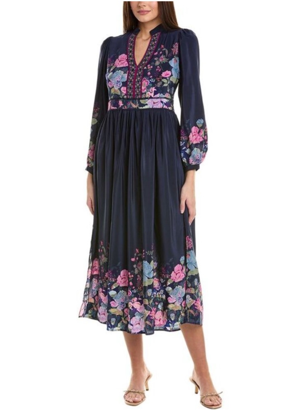 Johnny Was Valeria Silk Maxi Dress NWT Size Medium